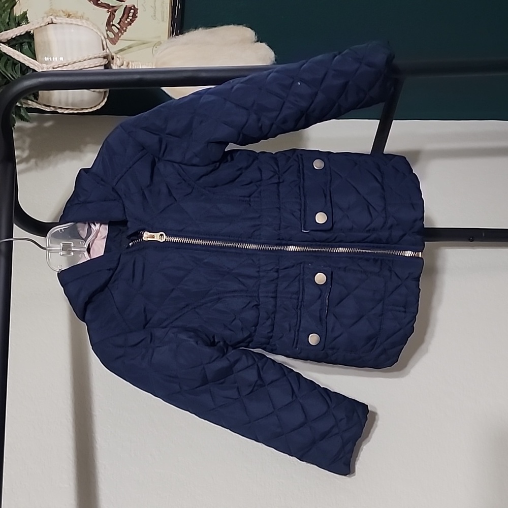 Navy quilted jacket
